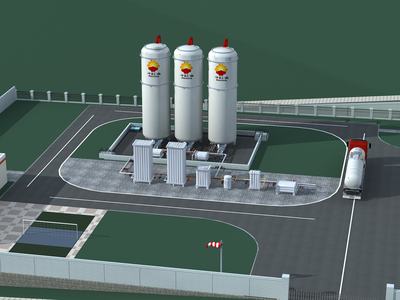 Gas filling gasification station